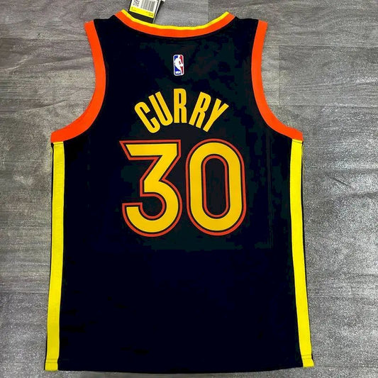 Camisa Swingman Stephen Curry 2020-21 Azul Marinho Masculina – Edição Cidade