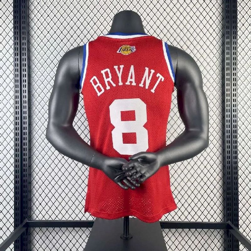 Camisa masculina Kobe Bryant All Star vermelha retrô de 2003