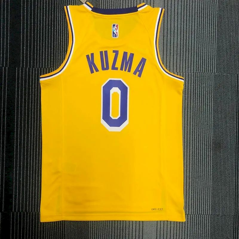 Men’s Kyle Kuzma Yellow Team Jersey – 75th Anniversary Edition