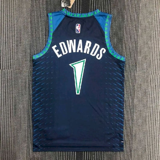 Camisa azul masculina Anthony Edwards Team – Edição City