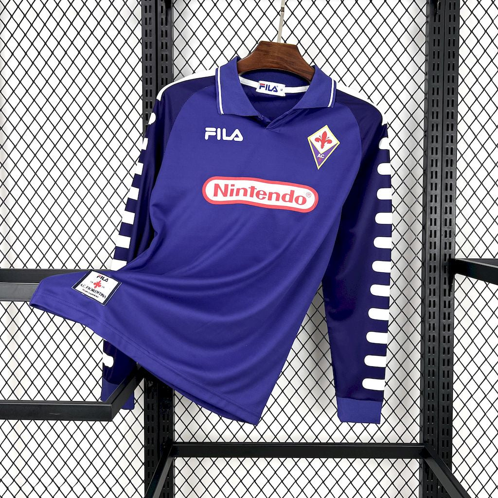 Camisa retrô de mangas compridas da Fiorentina 1998/99 Home