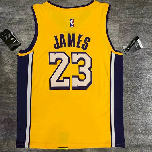 Camisa LeBron James Masculina Amarela Versão Jogador – Edição Clássica Retrô