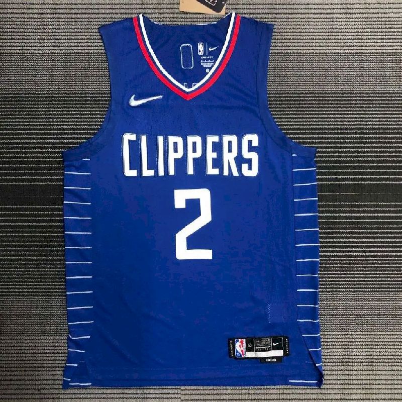 Camisa azul masculina Kawhi Leonard Team – Edição autêntica