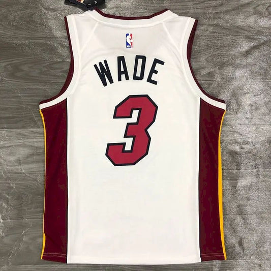Camisa Dwyane Wade Branca Masculina 2020-21 Swingman Versão Jogador – Edição Associação