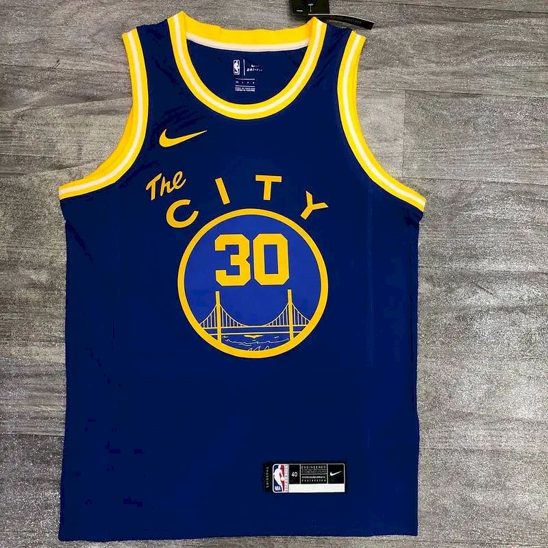 Stephen Curry Men’s Blue Player Version Jersey – Classic Edition