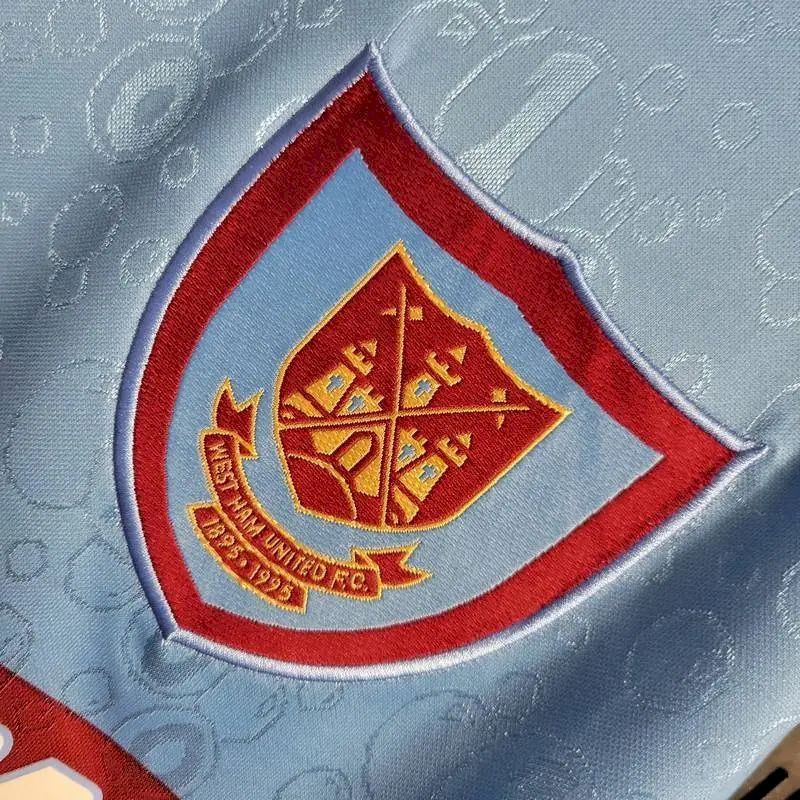 Camisa retrô de mangas compridas reserva do West Ham United 1995/97