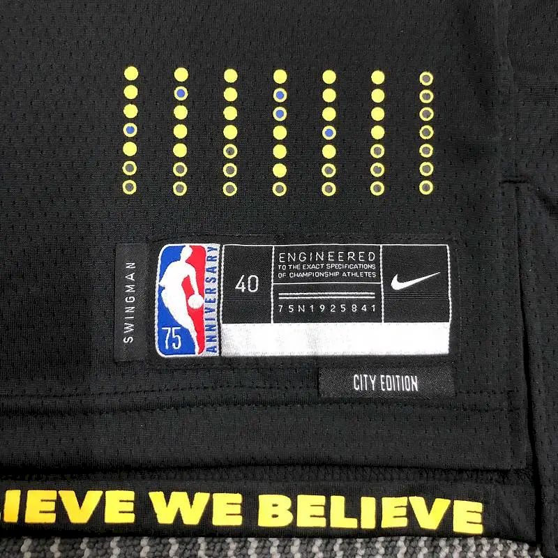 Men’s Draymond Green Black Team Jersey – 75th Anniversary City Edition