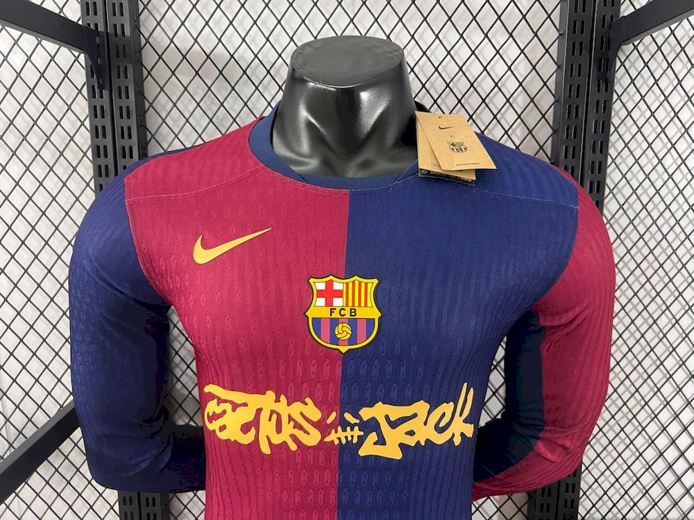Barcelona 2024/25 Travis Scott Edition Long Sleeves Jersey Player Version