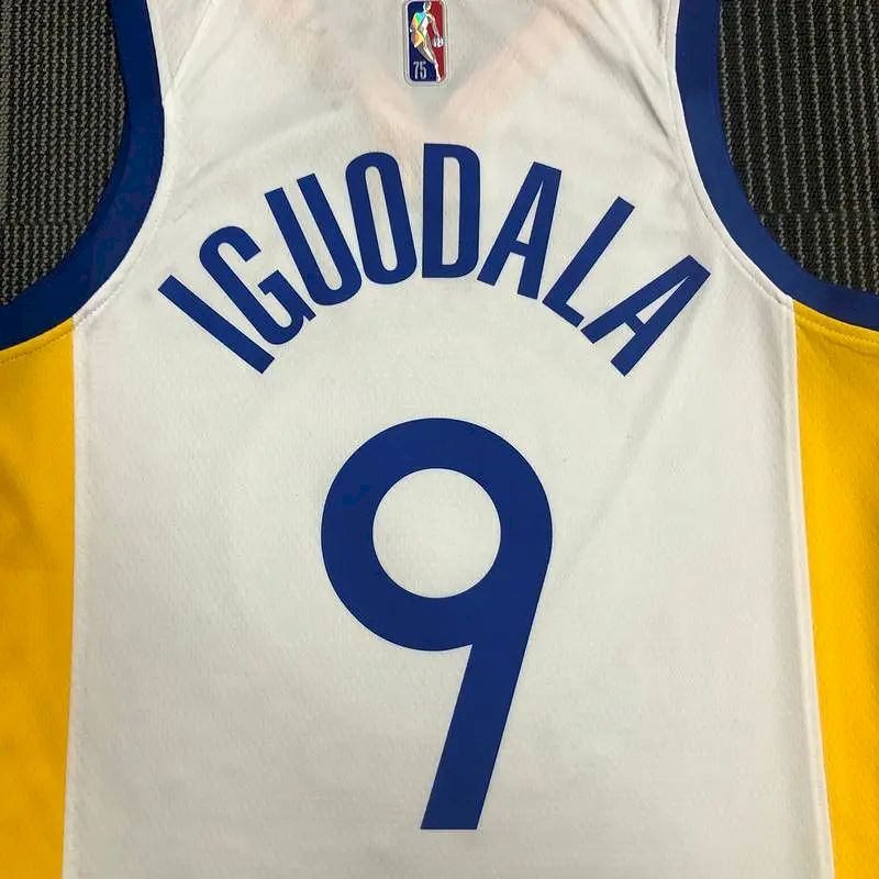 Men’s Andre Iguodala White Team Jersey – 75th Anniversary Edition