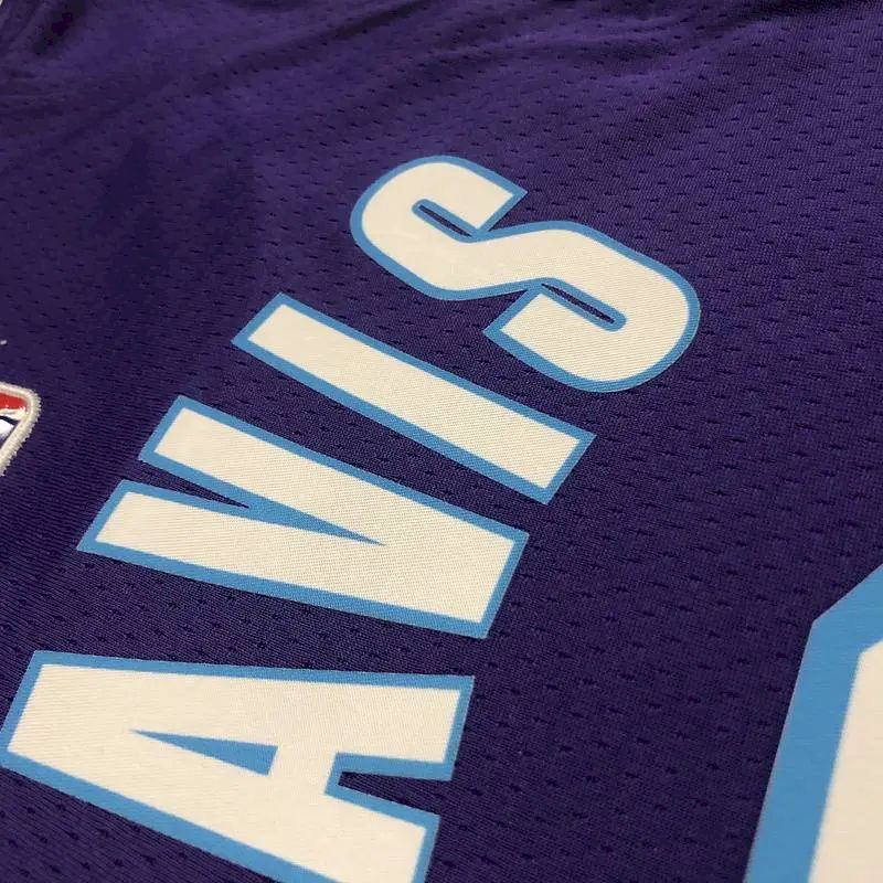 Camisa masculina roxa Anthony Davis Team – Edição City do 75º aniversário