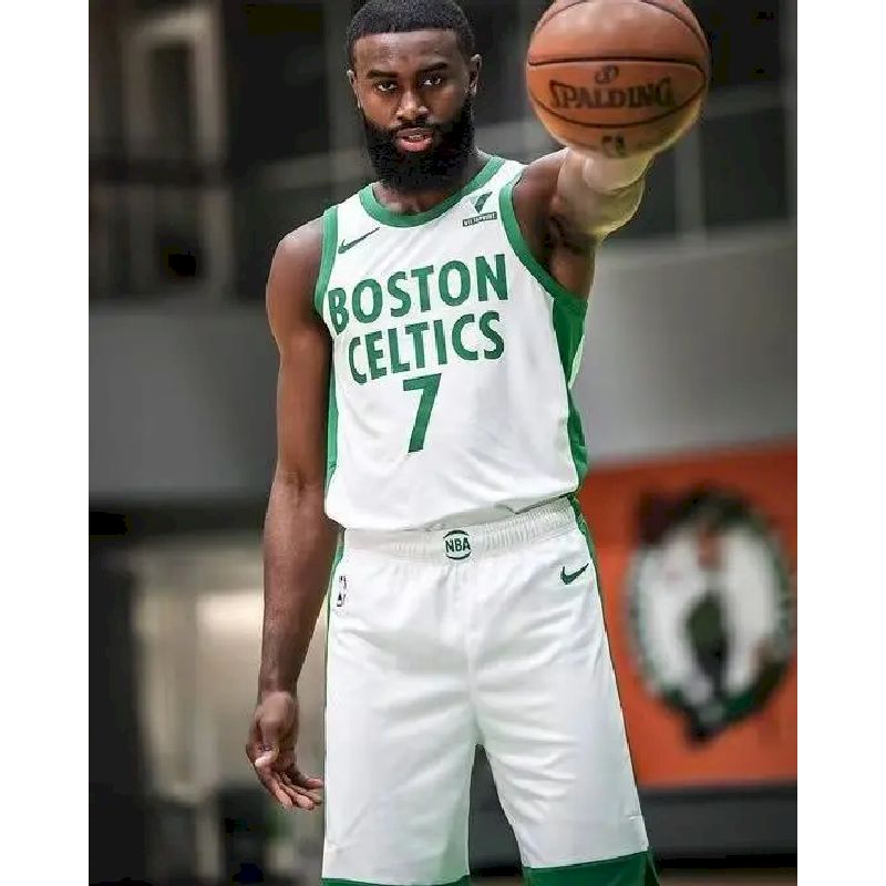 Men’s Jaylen Brown White 2020-21 Swingman Player Version Jersey – City Edition