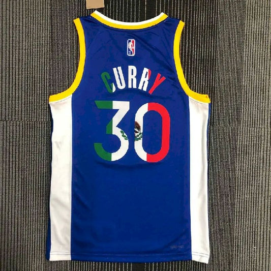 Camisa azul masculina Stephen Curry Team – Edição de 75º aniversário