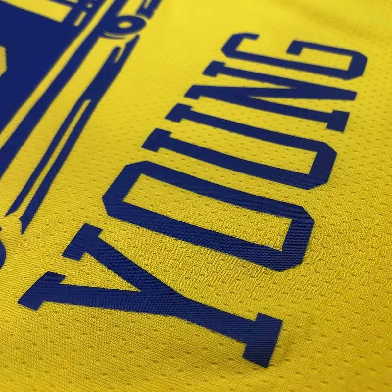 Camisa amarela masculina Nick Young versão jogador – The City Classic Edition