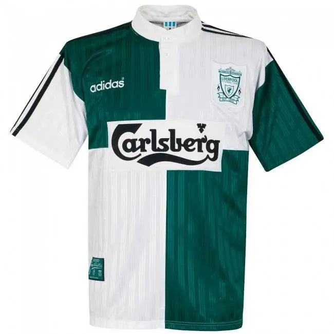 Camisa retrô reserva do Liverpool 1995/96