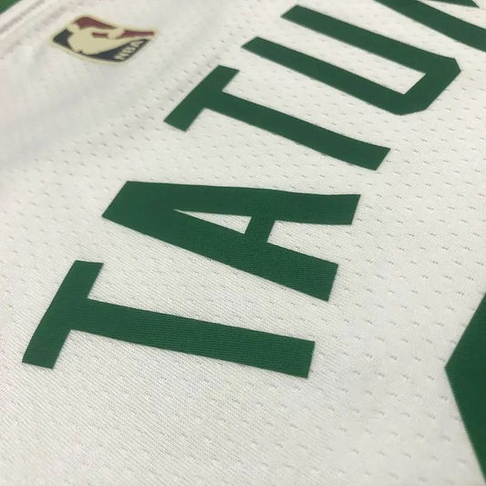 Camisa Jayson Tatum Masculina Branca 2021-22 75º Aniversário – Edição Clássica