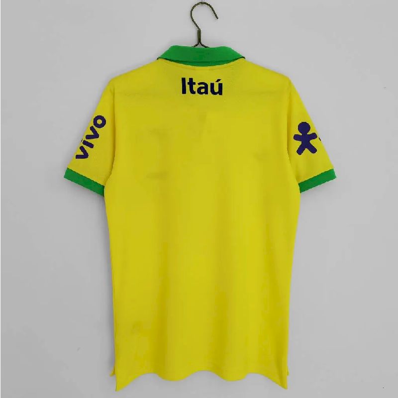 Camisa Polo Amarela Brasil 2022/23 para a Temporada