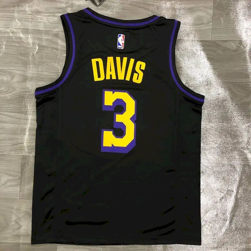 Camisa masculina Anthony Davis 2020-21 preta Swingman versão jogador – Noche Latina