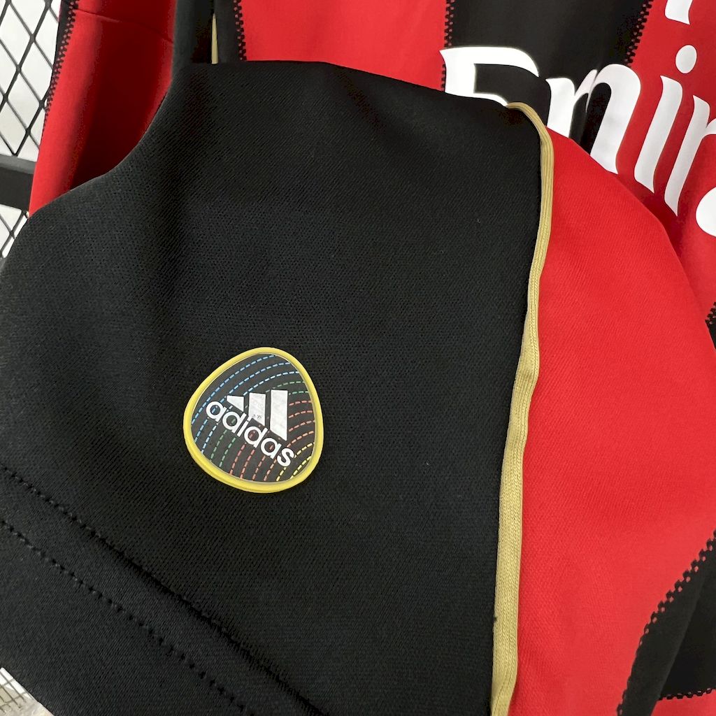 Camisa retrô de mangas compridas do AC Milan 2010/11 Home