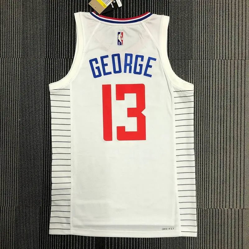 Camisa Paul George White Masculina – Edição de 75º Aniversário