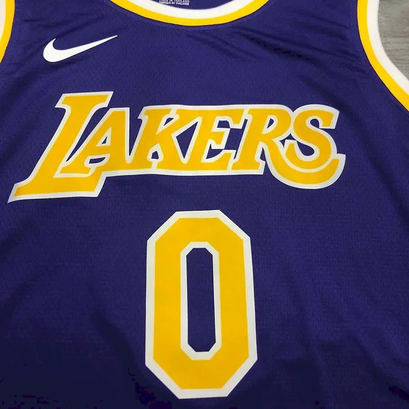 Camisa masculina Nick Young roxa versão jogador – edição clássica retrô