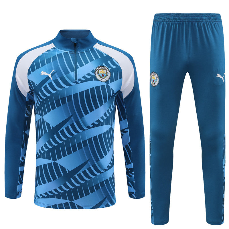 Suéter e calça Manchester City 2023/24 com zíper e meio zíper 14001