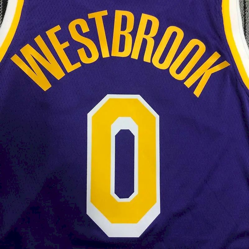 Russell Westbrook Men’s Purple Swingman Team Jersey – Retro Classic Edition