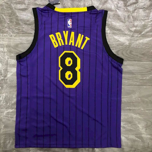 Camisa masculina Kobe Bryant 2018-19 roxa Swingman versão jogador – Edição City