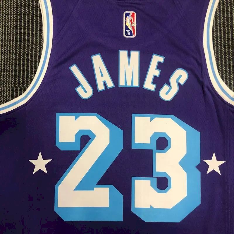 Men’s LeBron James Purple Team Jersey – 75th Anniversary City Edition