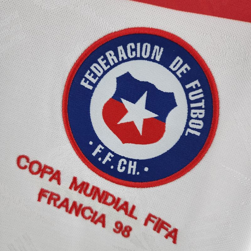 Camisa reserva de mangas compridas retrô do Chile 1998