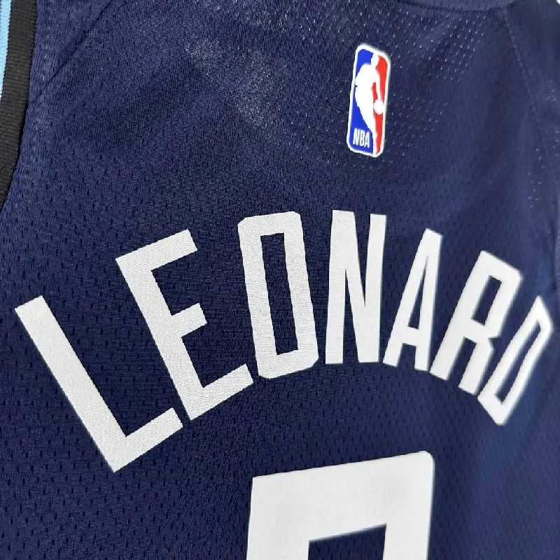 Camisa azul masculina Kawhi Leonard 2024 – Edição City