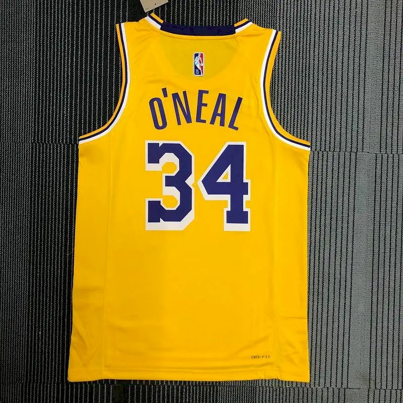 Camisa amarela masculina do time Shaquille O'Neal – Edição de 75º aniversário