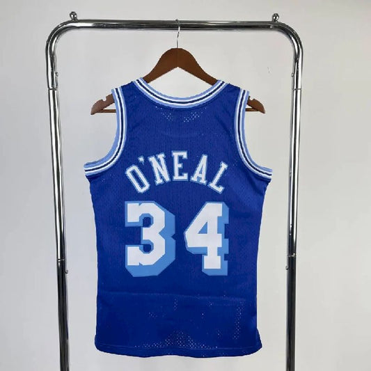 Camisa Masculina M&N Shaquille O'Neal Azul Retro 1996/97