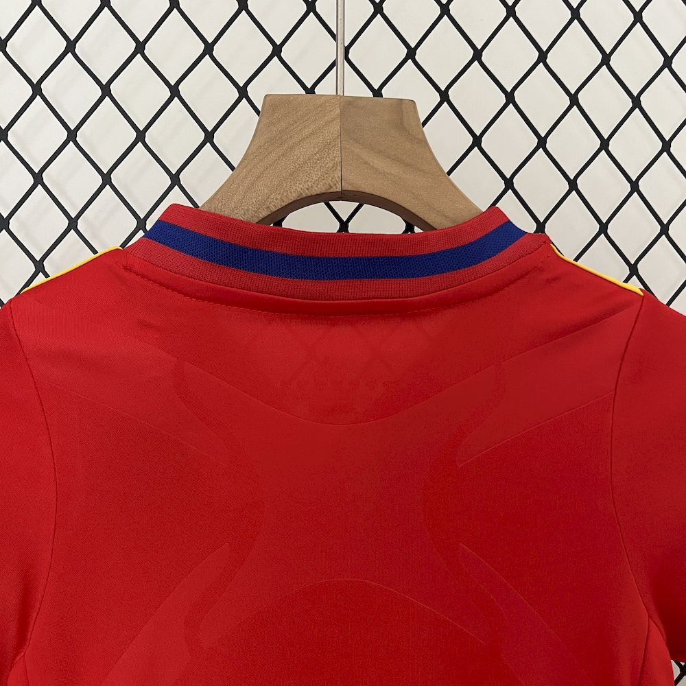 Spain 2010 home kids retro Jersey and shorts