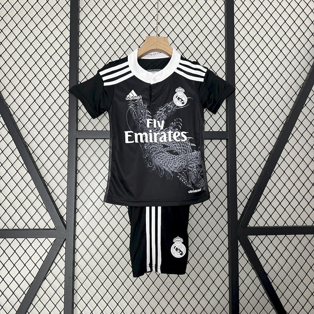 Camisa e shorts retrô infantil do Real Madrid 2014/15