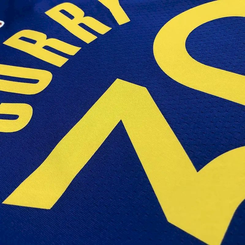 Camisa azul masculina Stephen Curry Team – Edição de 75º aniversário