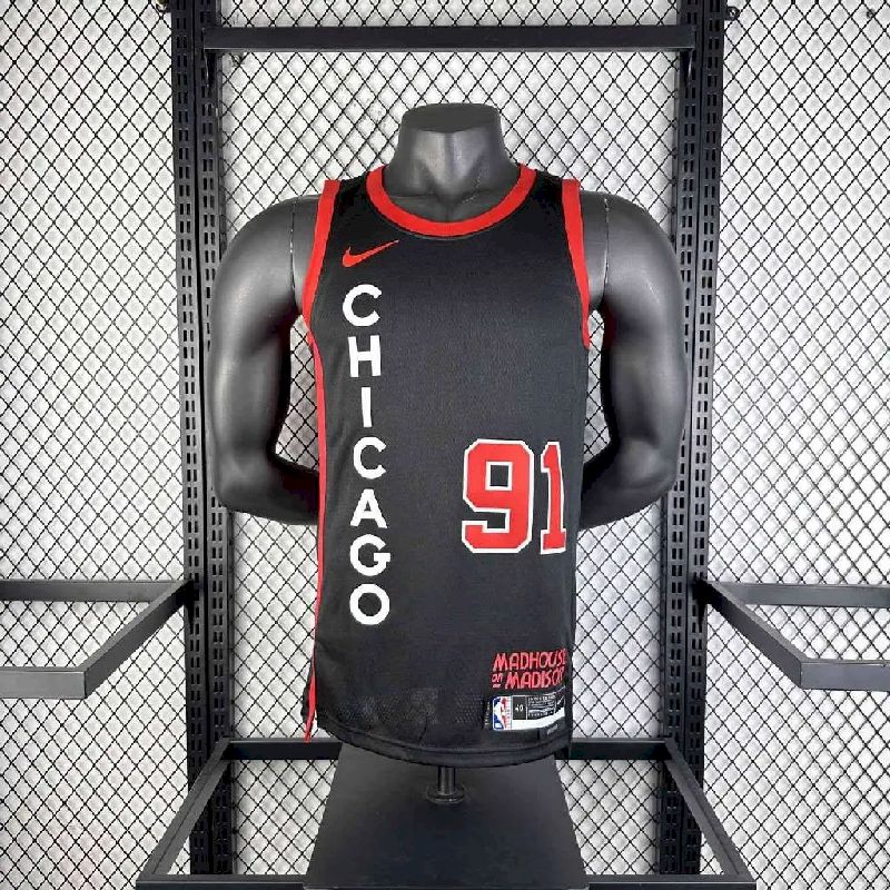 Camisa preta masculina Dennis Rodman 2024 – Edição City