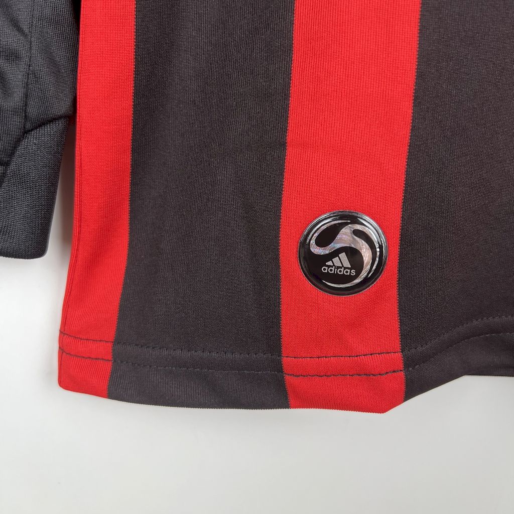 Camisa retrô de mangas compridas do AC Milan 2008/09 Home