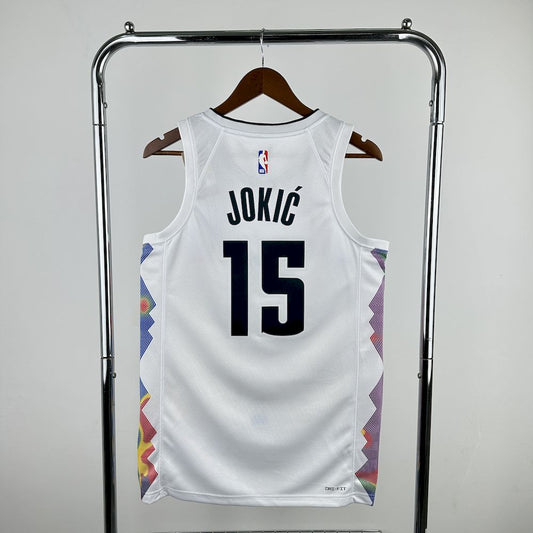 Denver Nuggets 2024/25 City Edition Cor Branca JOKIC#15