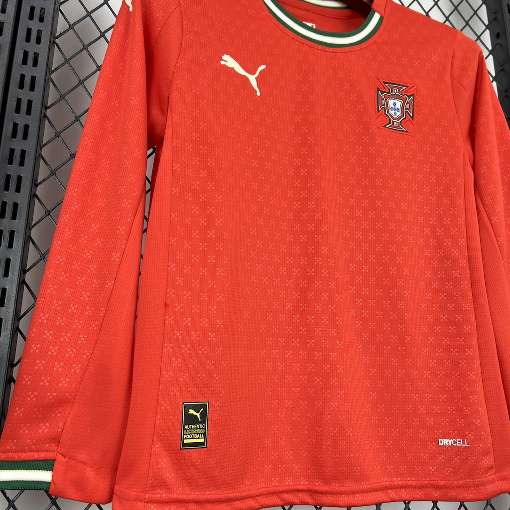 Portugal 2025/26 Home Long Sleeves Kids Kit