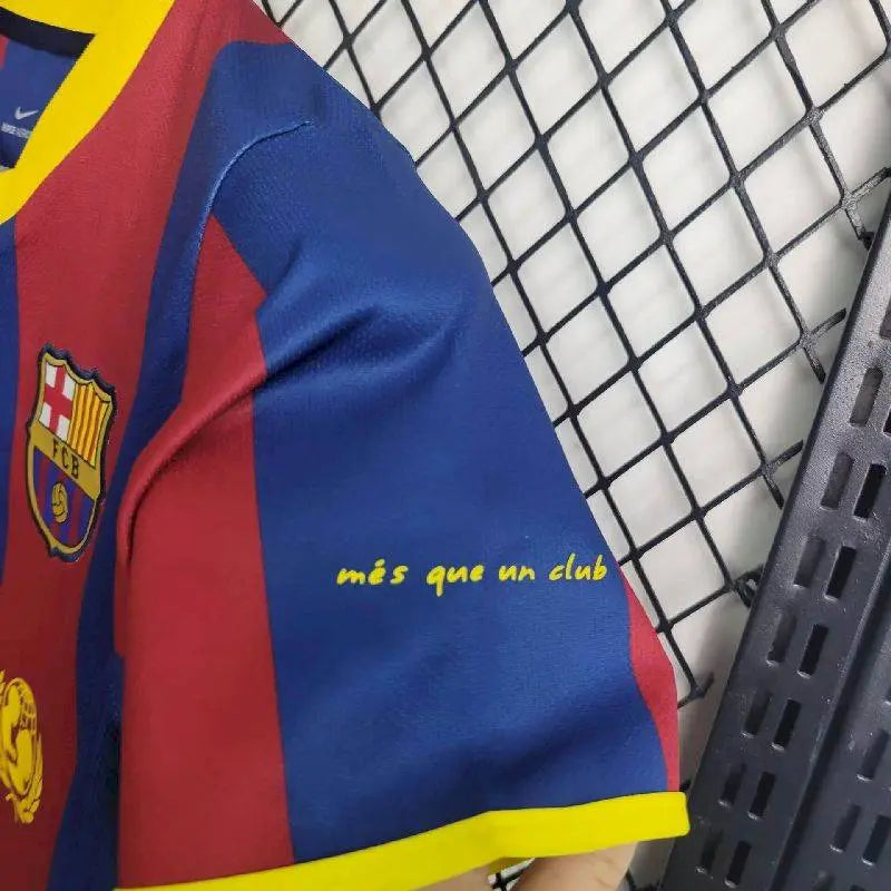 Barcelona 2010/11 Home Kids Retro Jersey And Shorts