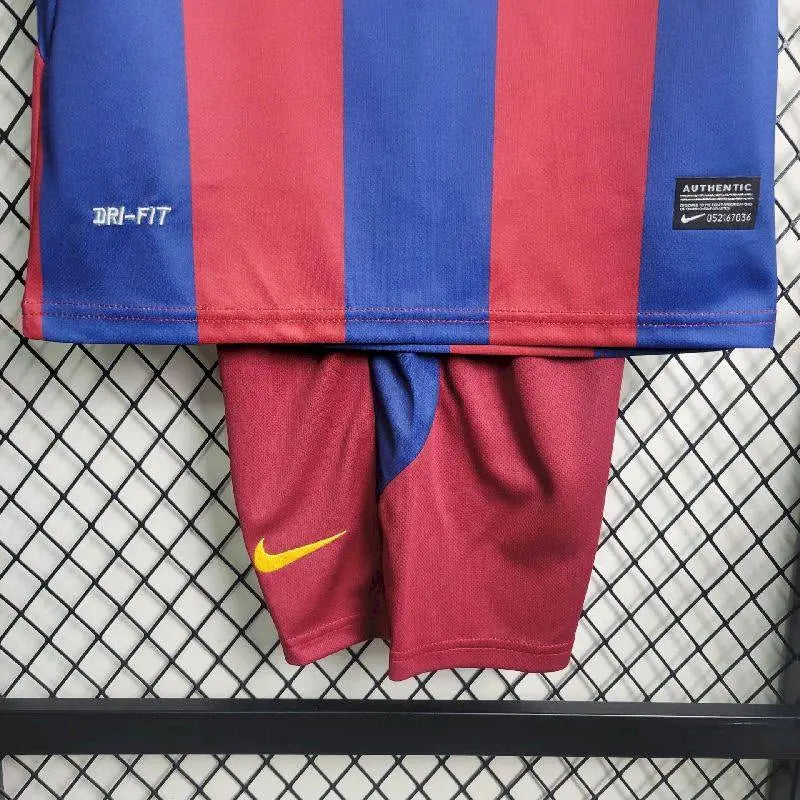 Barcelona 2010/11 Home Kids Retro Jersey And Shorts