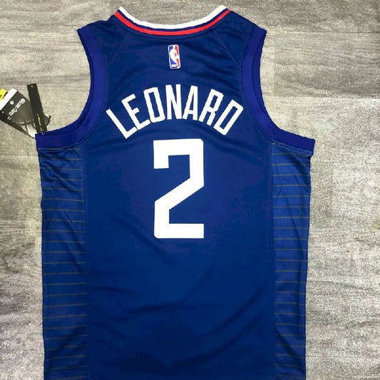 Camisa masculina Kawhi Leonard Royal 2020-21 versão jogador – Edição Ícone