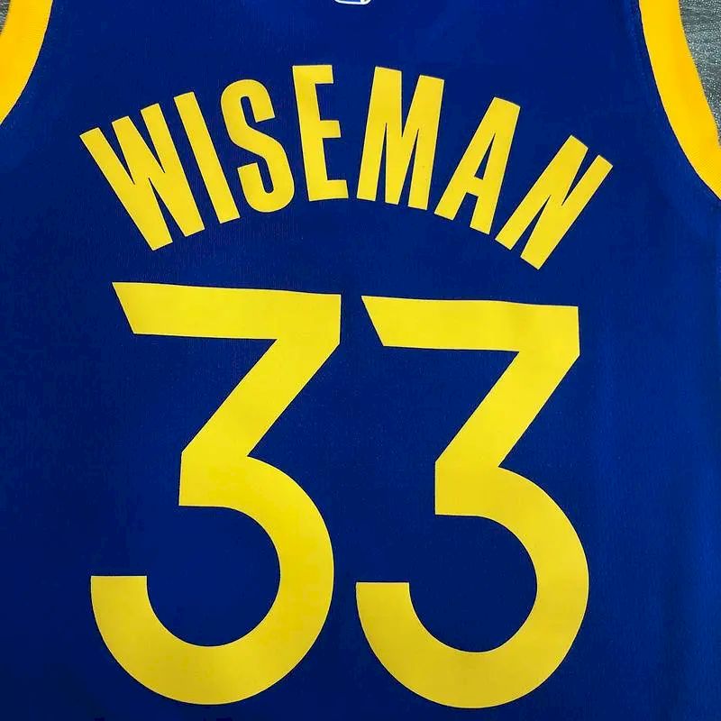 Camisa James Wiseman azul masculina versão jogador