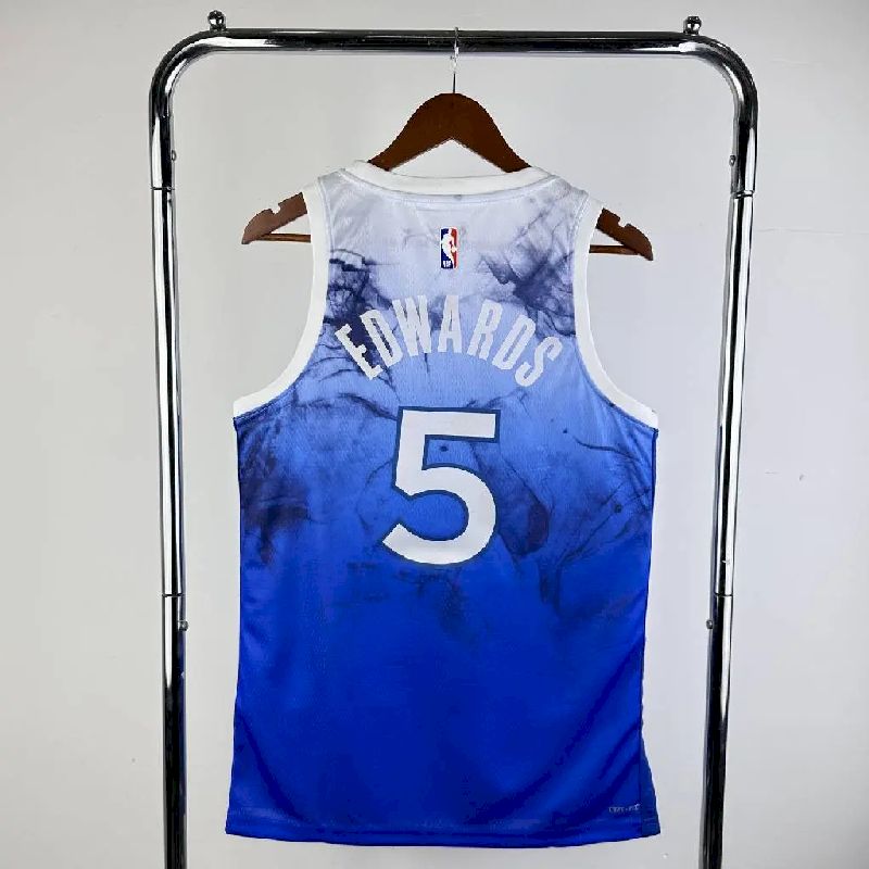Camisa azul masculina Anthony Edwards 2024 – Edição City