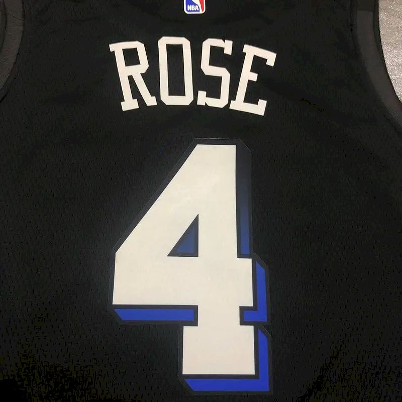 Men’s Derrick Rose Black 2020-21 Swingman Player Version Jersey – City Edition
