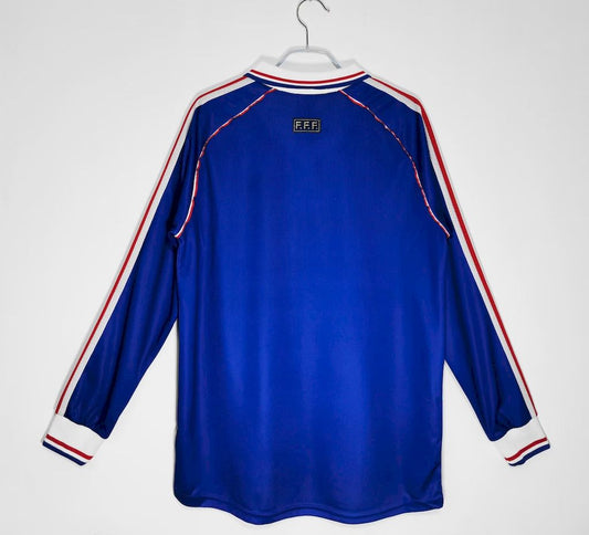 Camisa retrô de mangas compridas da França para a Copa do Mundo de 1998