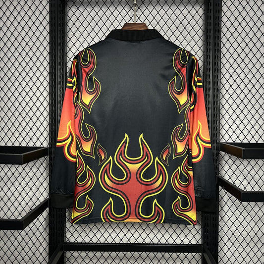 Camisa retrô de goleiro do Japão 1998 Red Flame