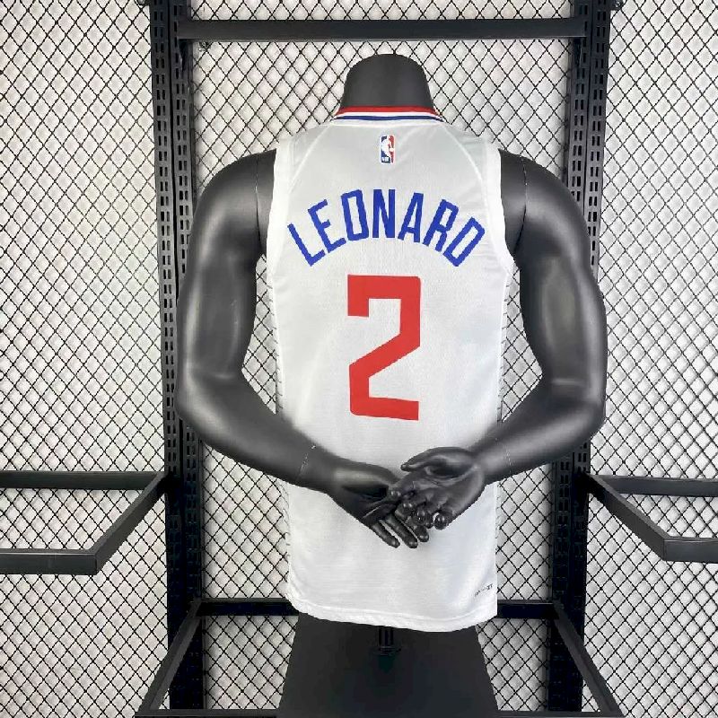 Camisa Kawhi Leonard Branca Masculina 2023 - Time Principal