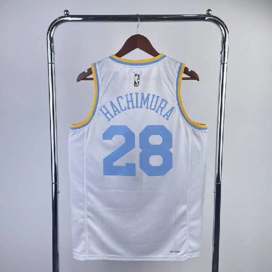 Camisa retrô branca masculina Rui Hachimura