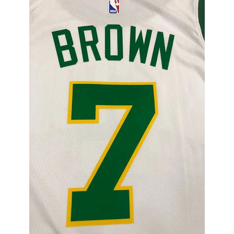 Camisa Jaylen Brown Branca Masculina Versão Jogador – Edição Cidade